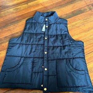 MudPie size Large Vest - Black NWT